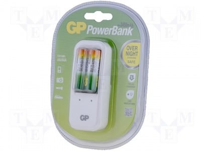Зарядно за акумулаторни батерии GP PB410/GP за акумулатори Ni-MH Размер AA, AAA